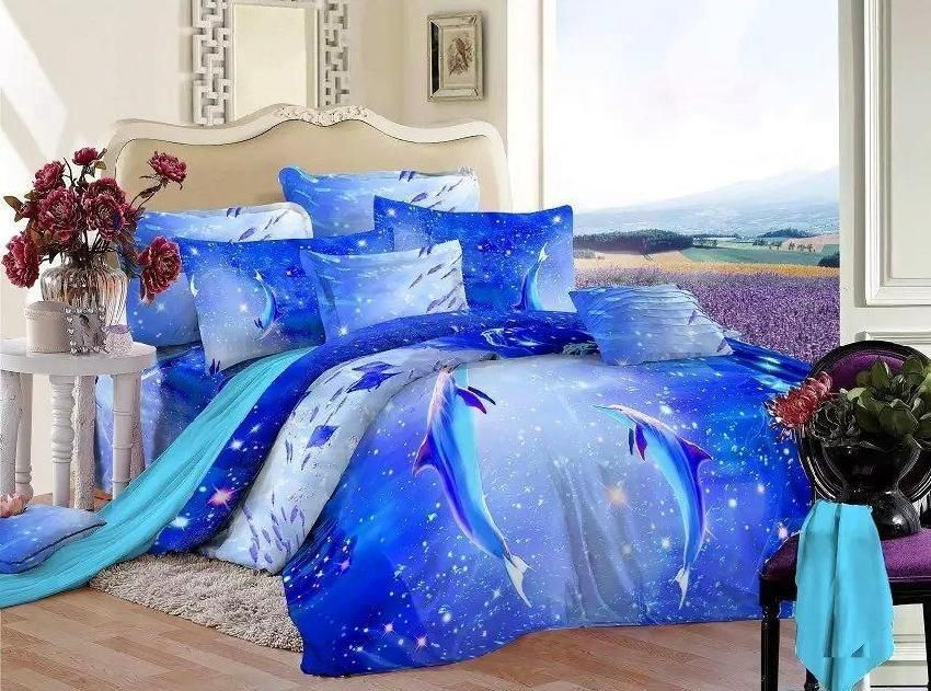 Amazing Blue Sea Dolphin Bedding Set