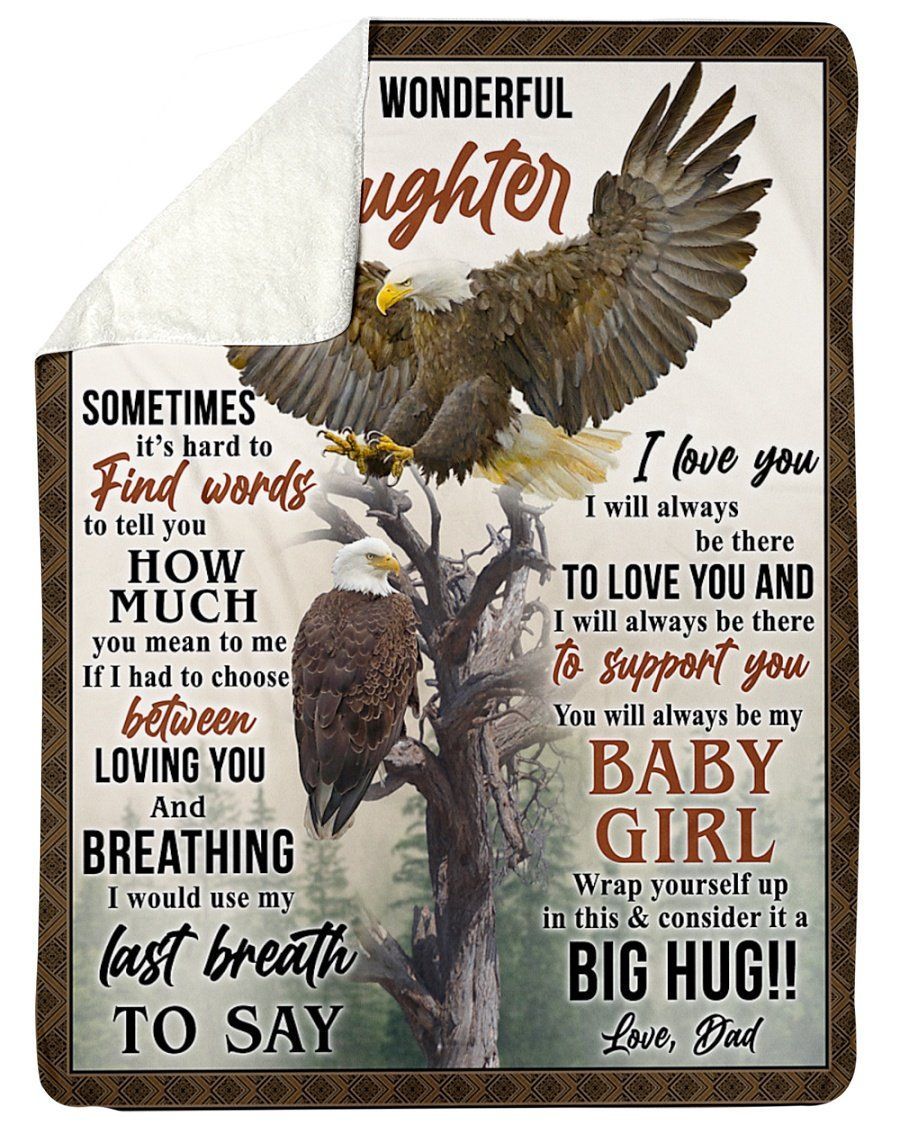 Amazing Gift For Daughter I’ll Always Be There To Support You Fleece Blanket Sherpa Blanket