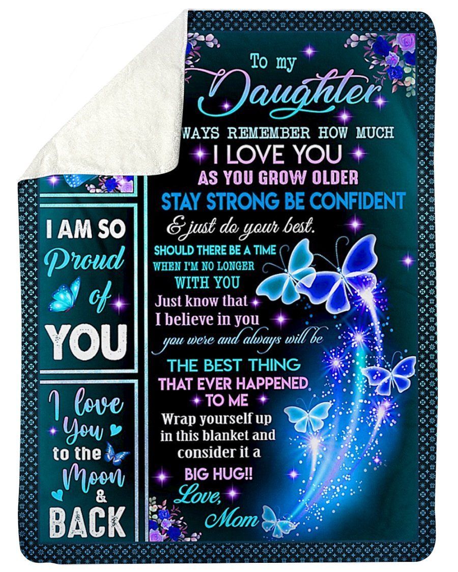 Amazing Gift For Daughter Stay Strong Be Confident Fleece Blanket Sherpa Blanket
