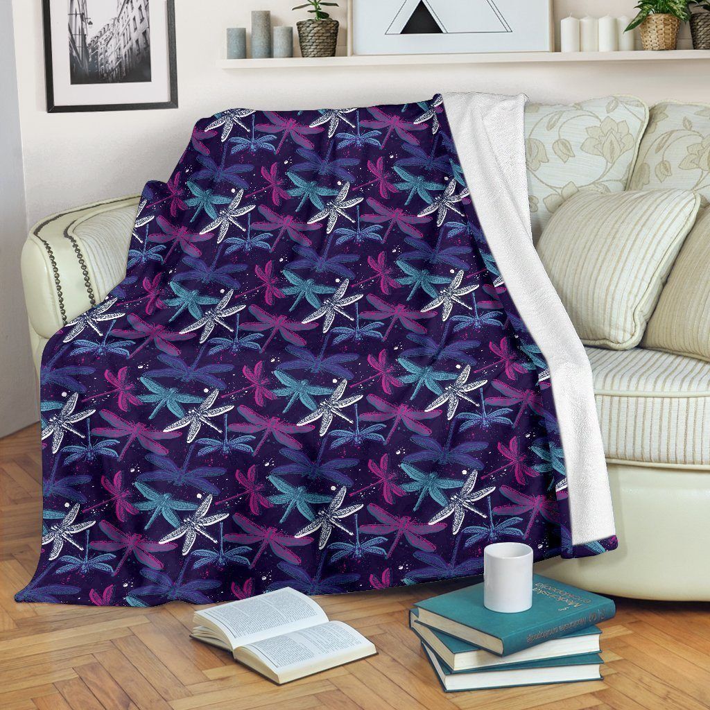 Amazing Gift For Mom Mystic Dragonfly Printed Fleece Blanket