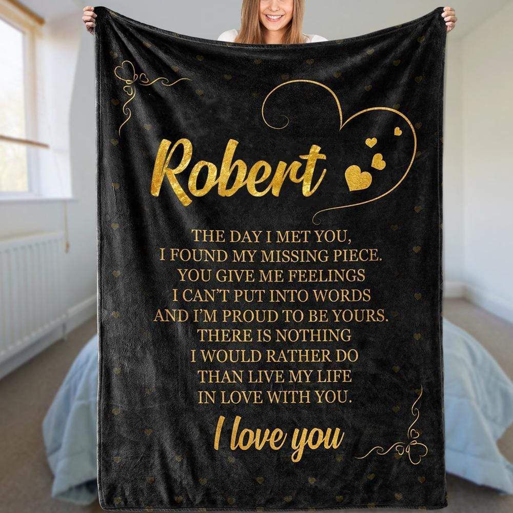 Amazing Gift For Robbert I Love You Printed Fleece Blanket