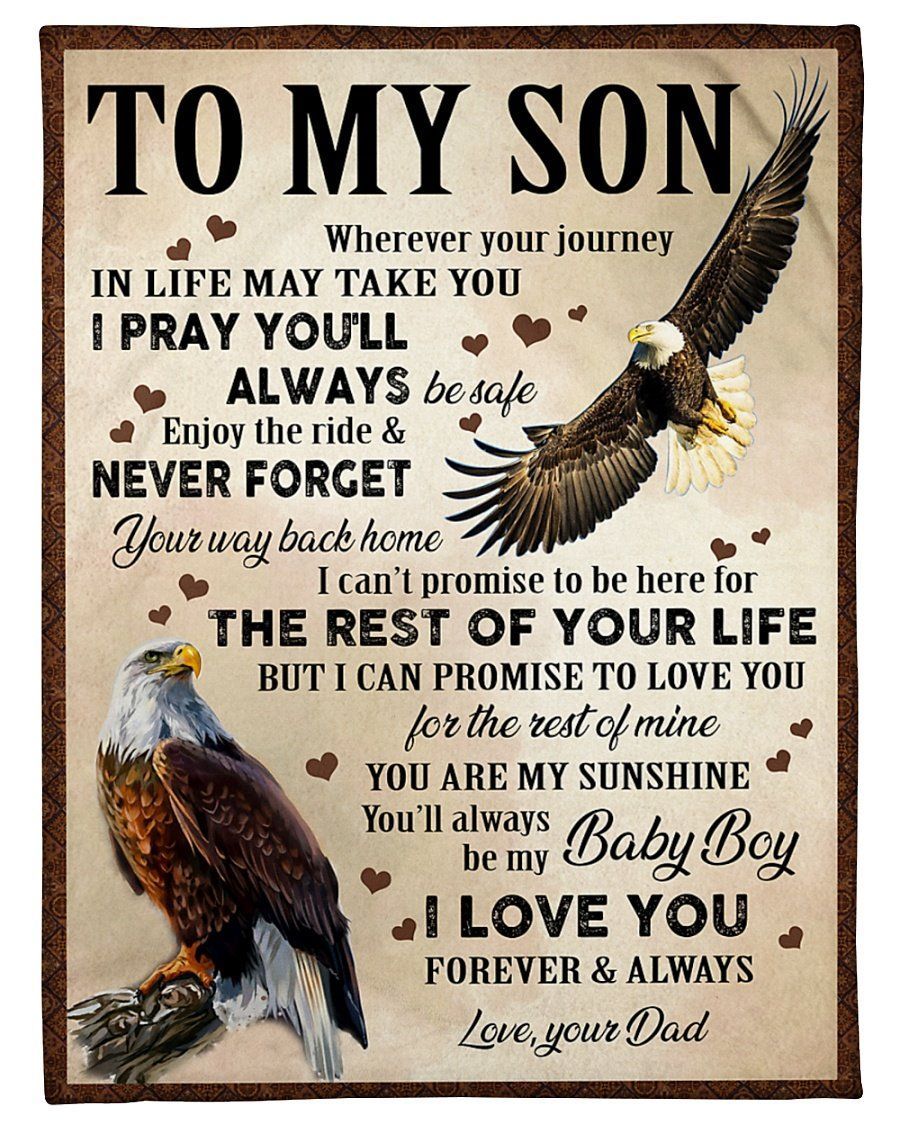 Amazing Gift For Son You Are My Sunshine Fleece Blanket Fleece Blanket
