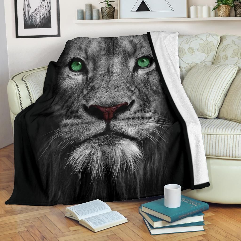 Amazing Gift Lion Lovers Lion Face Fleece Blanket