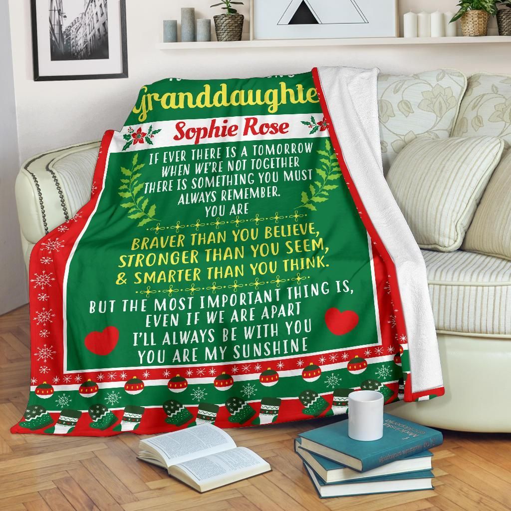 Amazing Granddaughter Sherpa Fleece Blanket