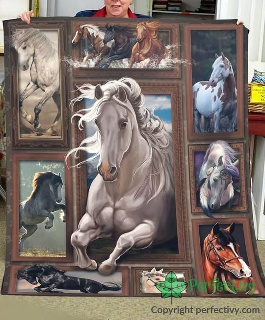 Amazing Horse Sherpa Fleece Blanket