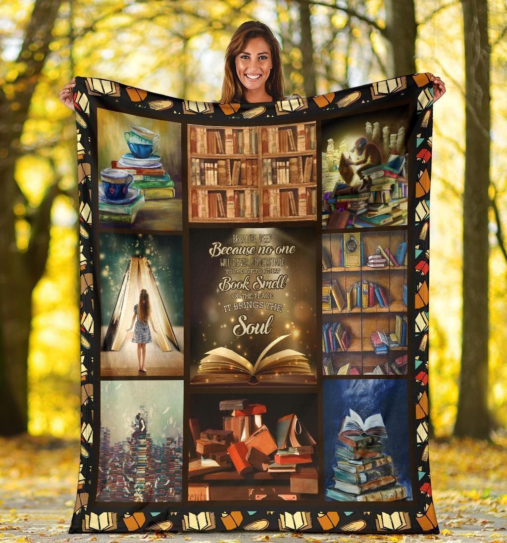 Amazing I Love Books Gift For Reading Book Lover Fleece Blanket