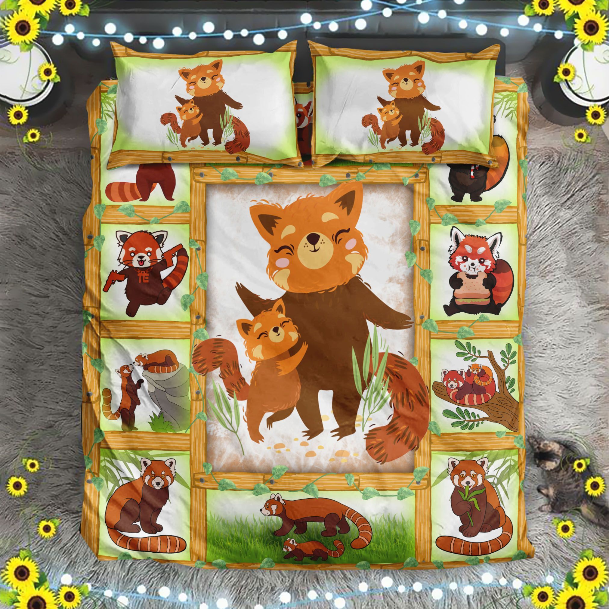 Amazing To My Son Red Panda Bedding Set