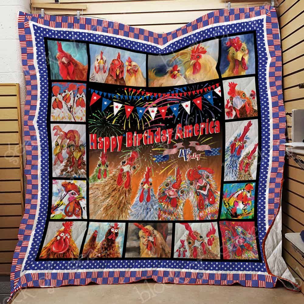 America Chicken CL19100015MDQ Quilt Blanket