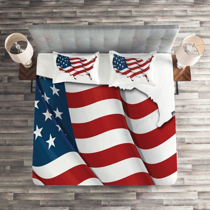 America Flag Bedding Set