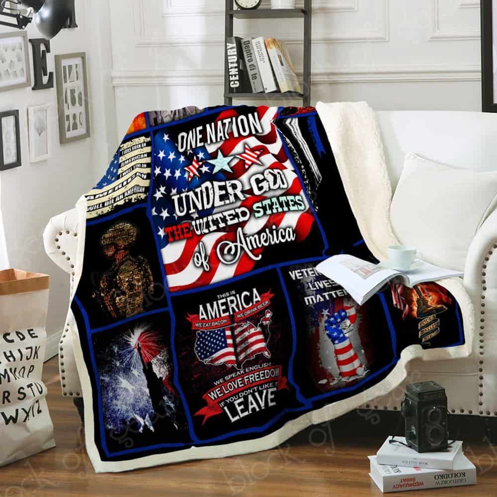 America I Will Not Forget Fleece Blanket