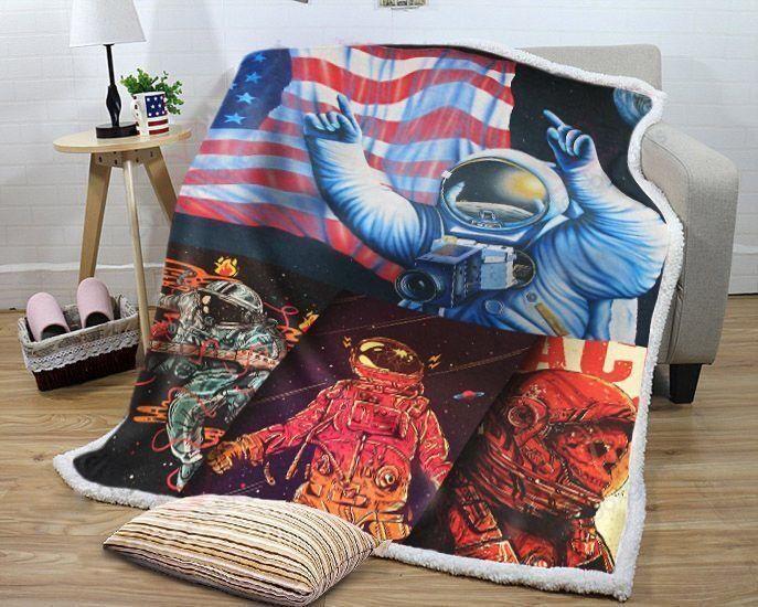 American Astronauts Fleece Blanket