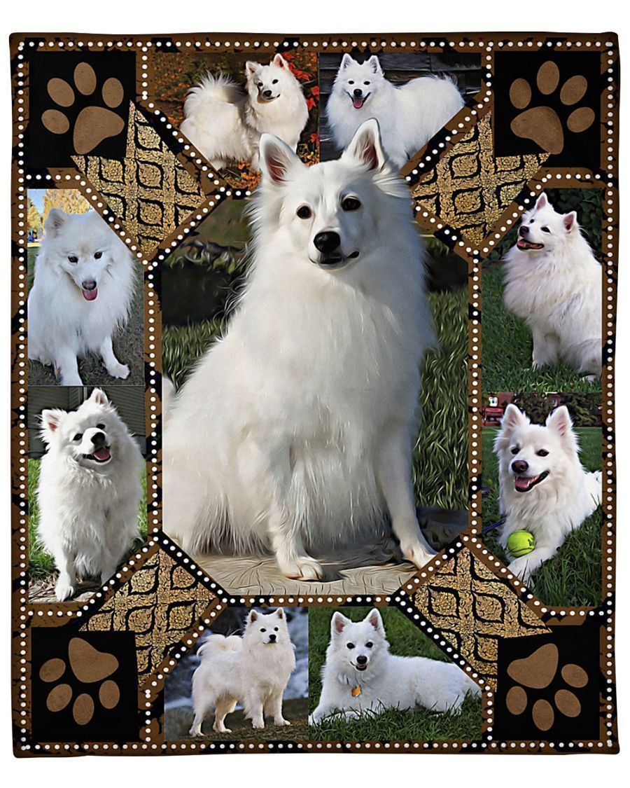 American Eskimo Sherpa Fleece Blanket