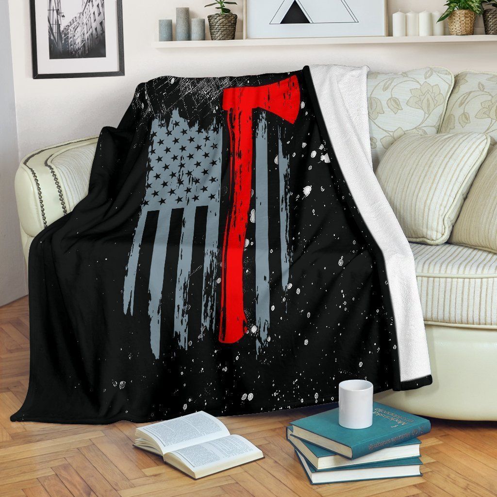 American Firefighterfirefighter Sherpa Fleece Blanket