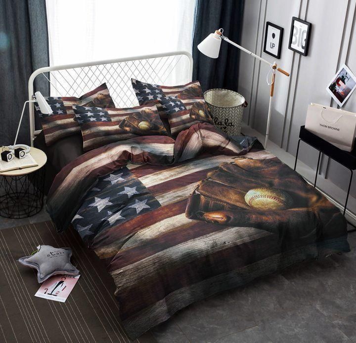 American Flag Baseball Bedding Set