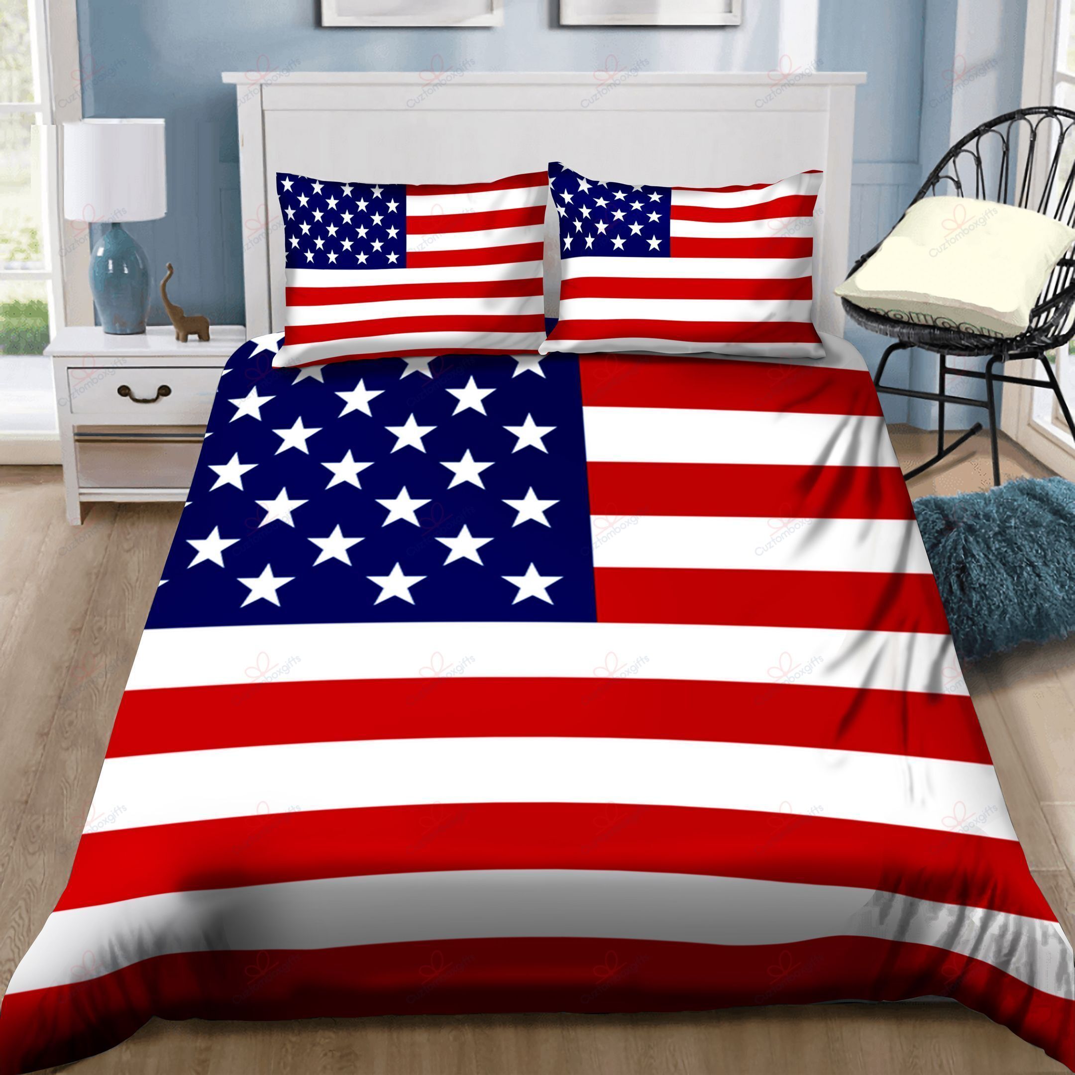 American Flag Bedding Set
