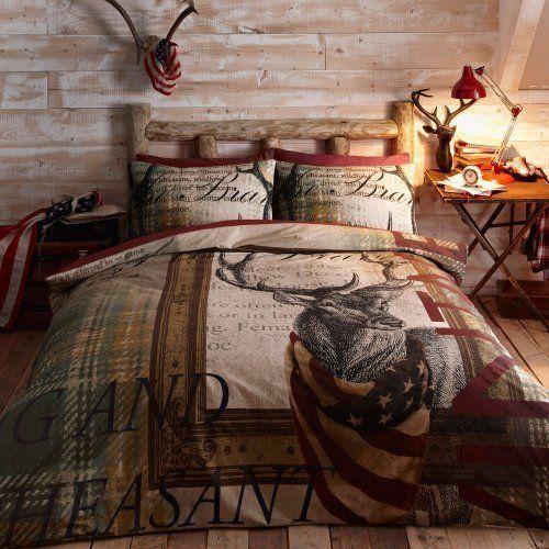 American Flag Deer Bedding Set