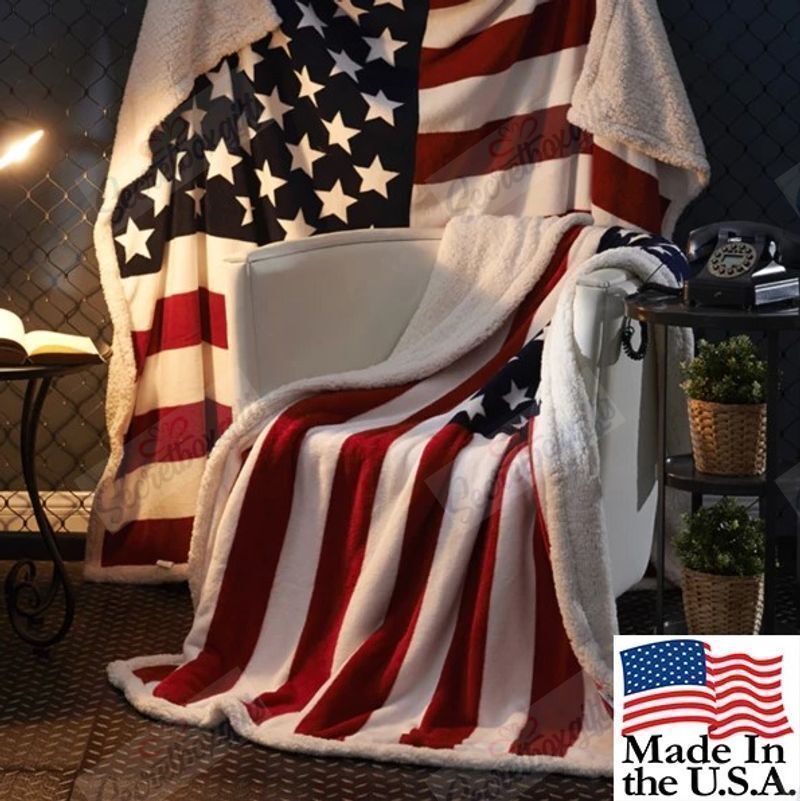 American Flag Fleece Blanket