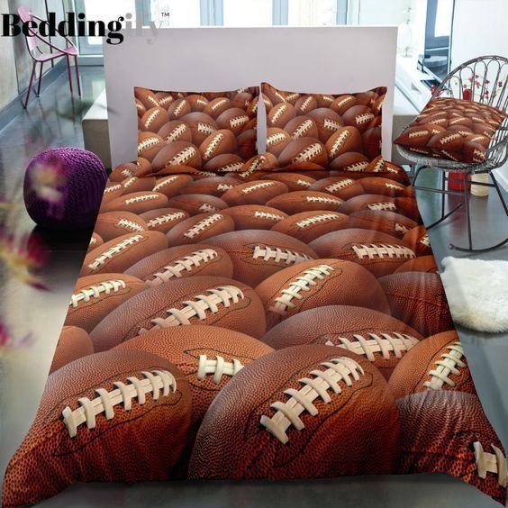 American Football Cotton Bed Sheets Spread Comforter Bedding Set