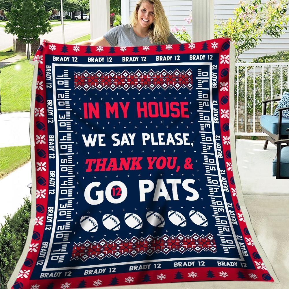 American Football Sherpa Fleece Blanket