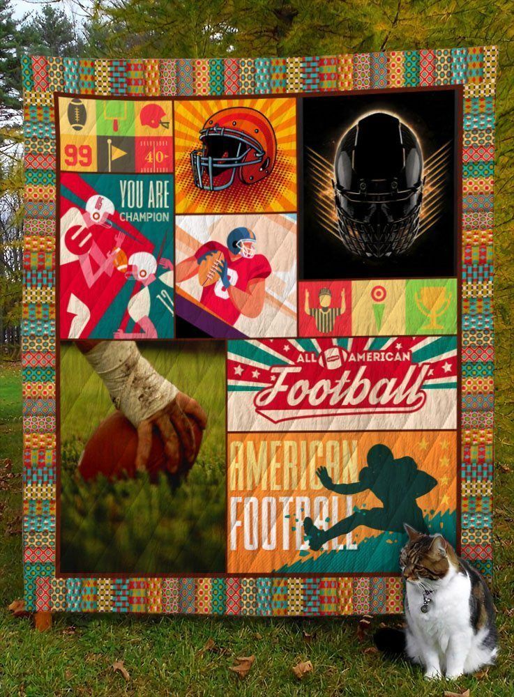 American Football D8007 Quilt Blanket