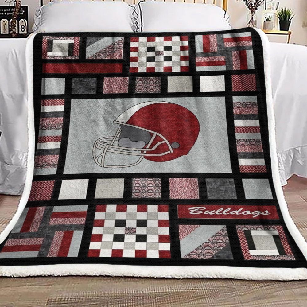 American Football Sherpa Fleece Blanket