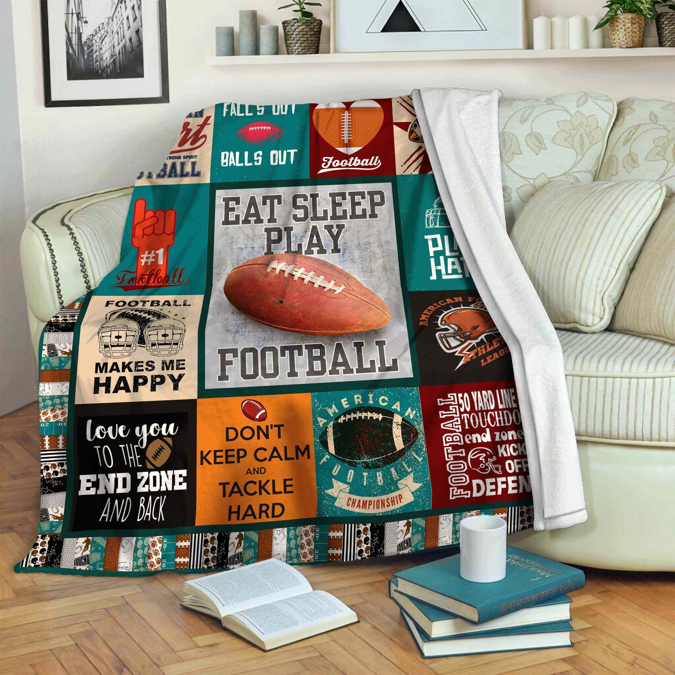 American Football Fleece Blanket