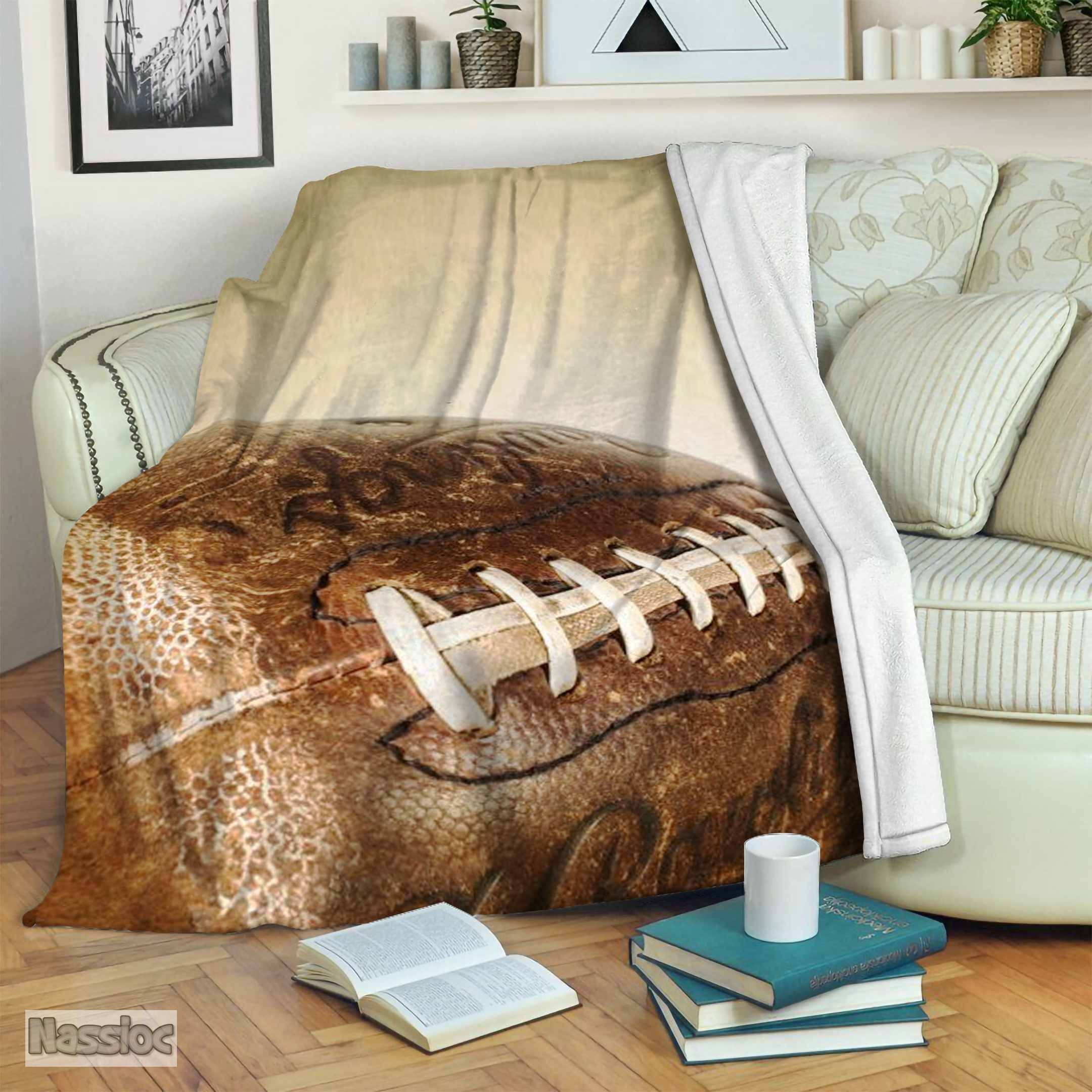 American Football Fleece Blanket