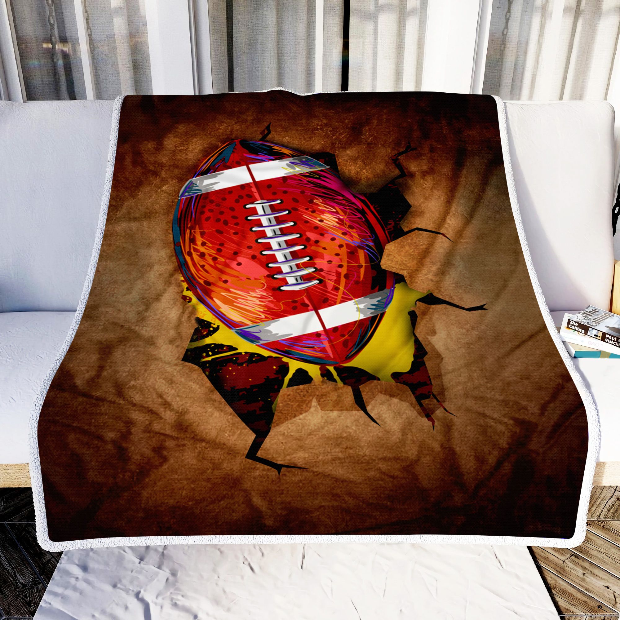 American Football Fleece Blanket