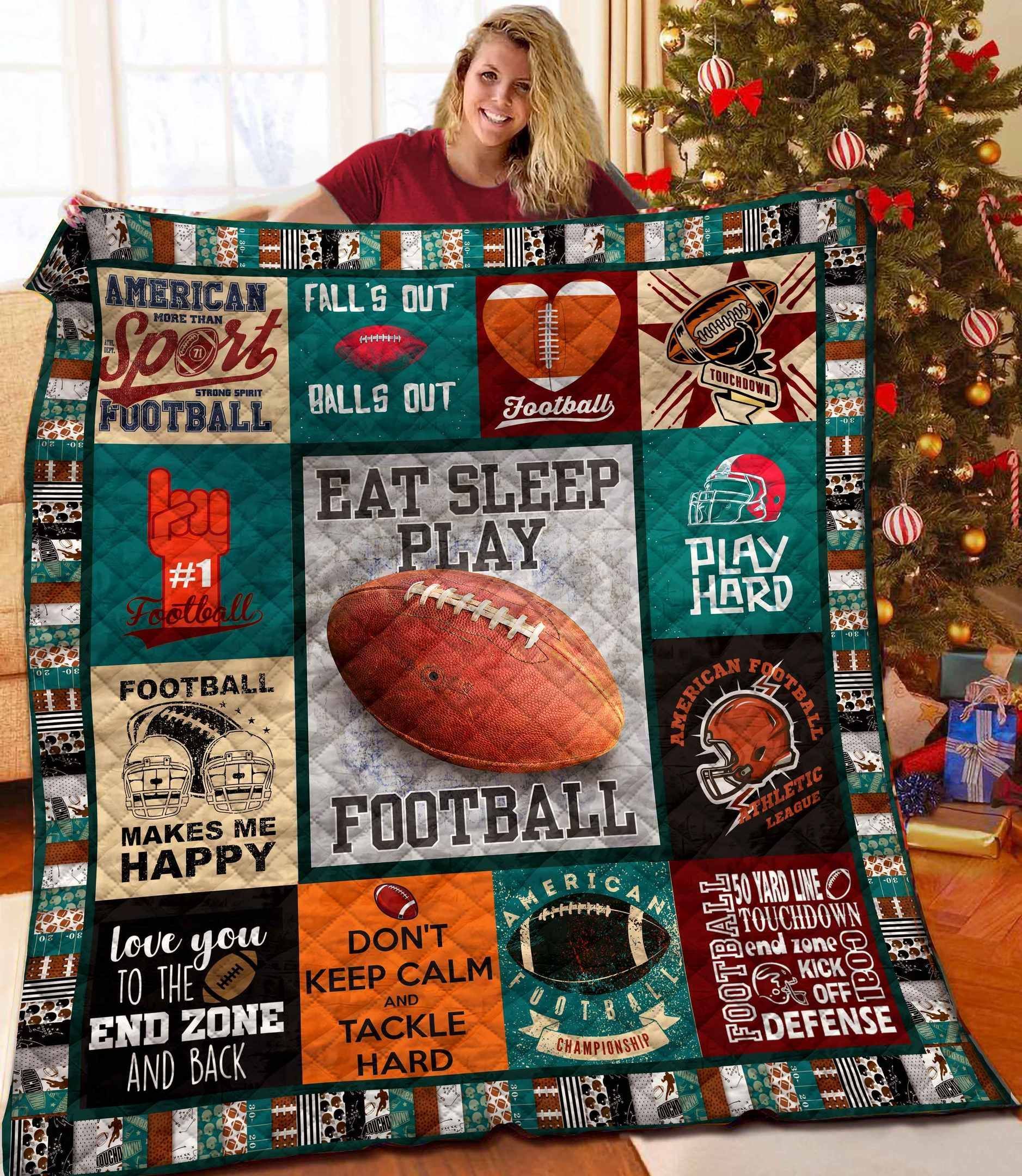 American Football Quilt Blanket BBB0411231HT