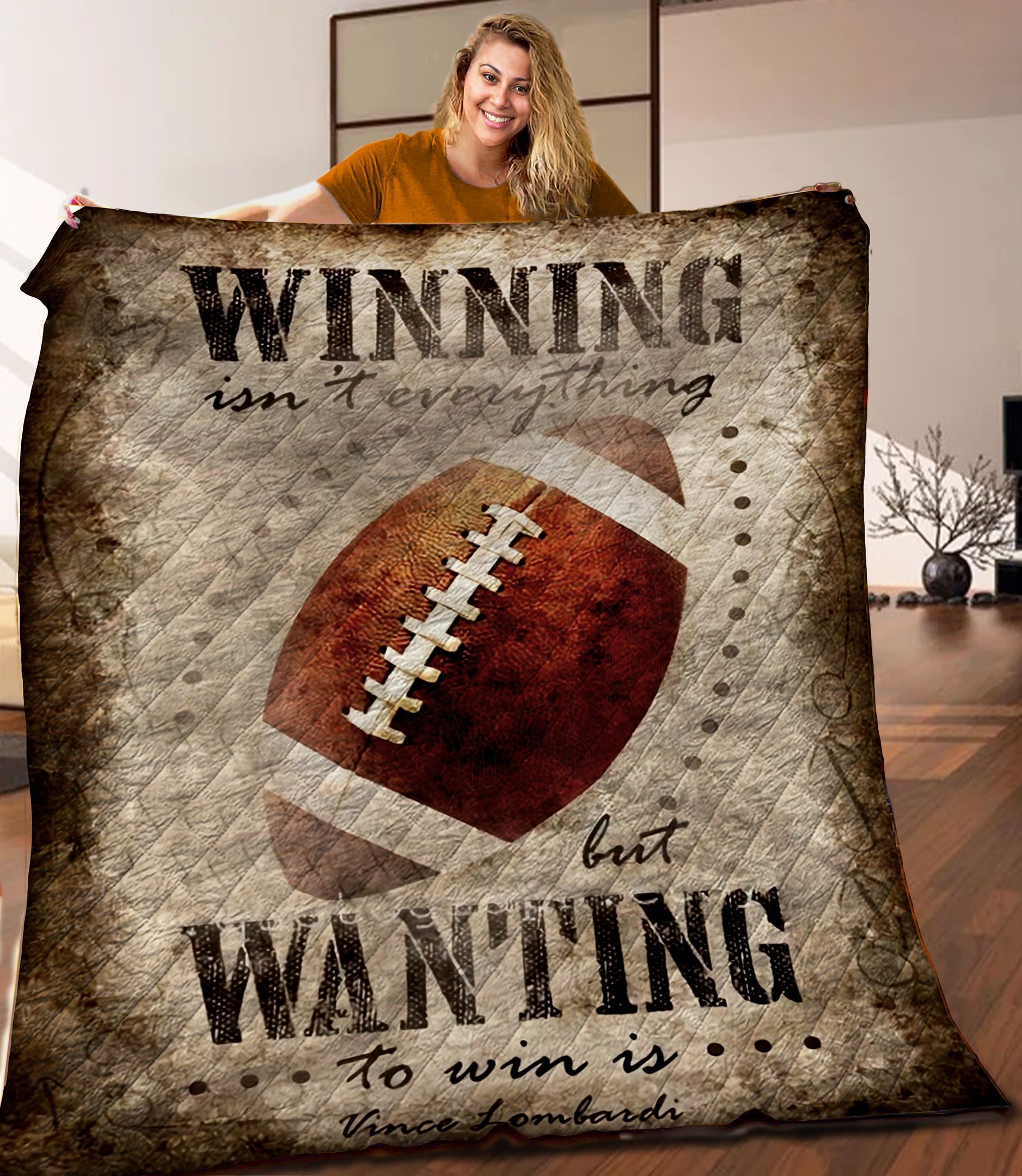 American Football Quilt Blanket C9B050330PT