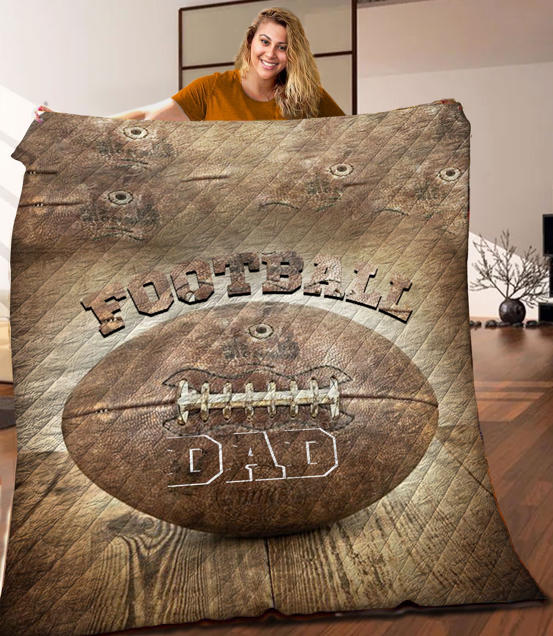 American Football Quilt Blanket C9B050331PT