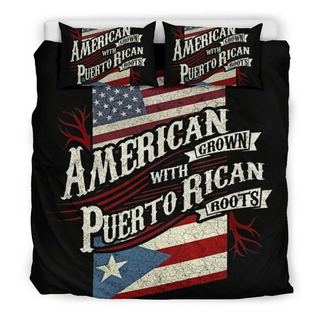 American Grown With Puerto Rican Roots Bedding Set