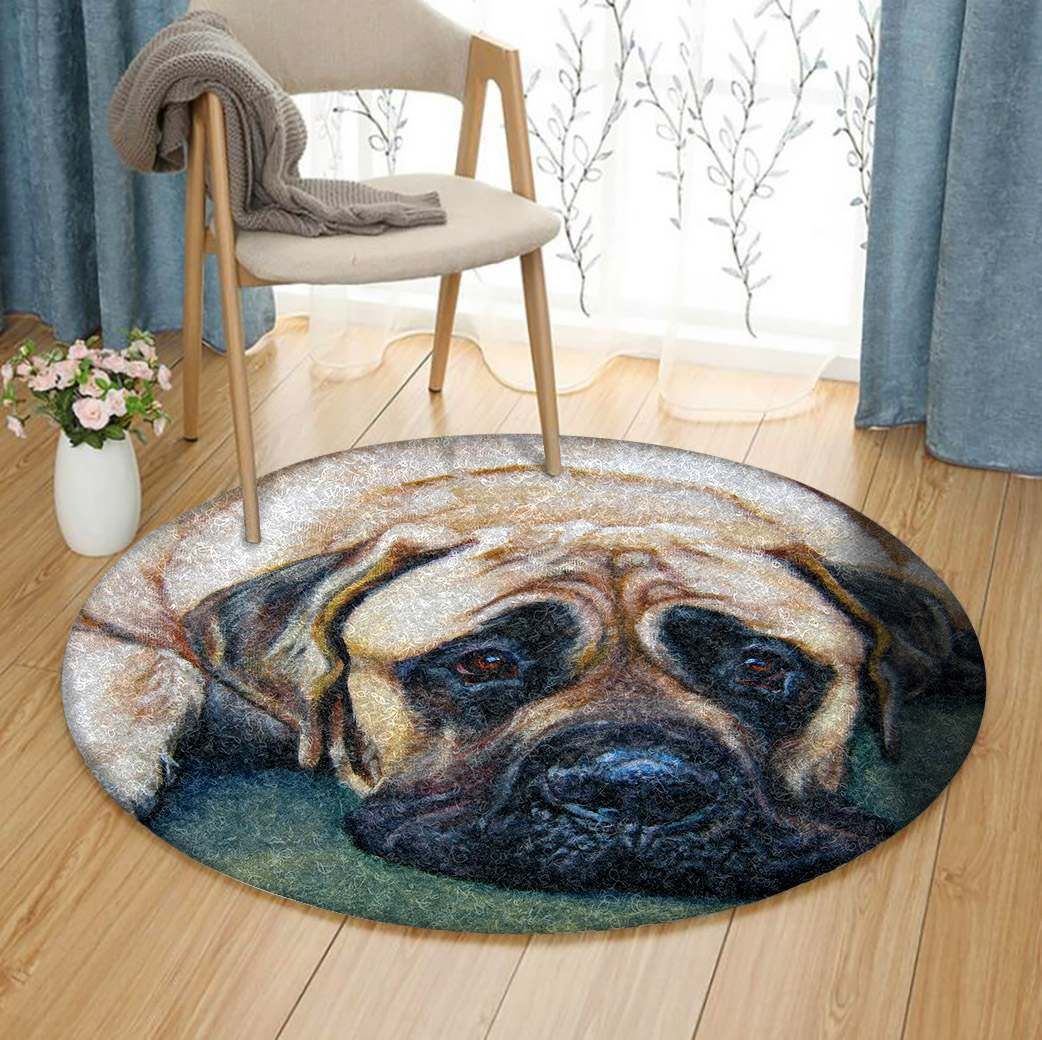 American Mastiff Round Carpet