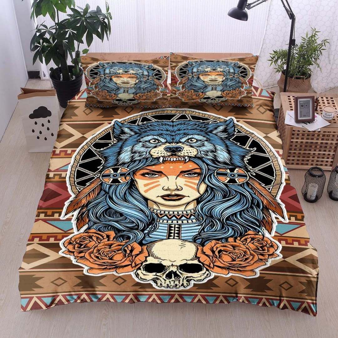 American Native Girl With Golf Bedding Set