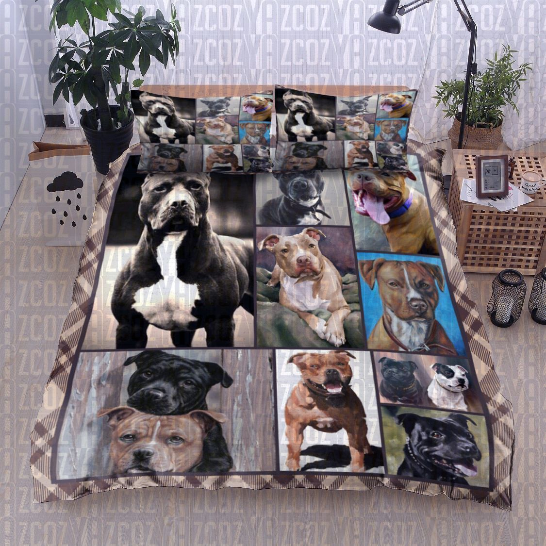 American Pit Bull Terrier Dog Bedding Set