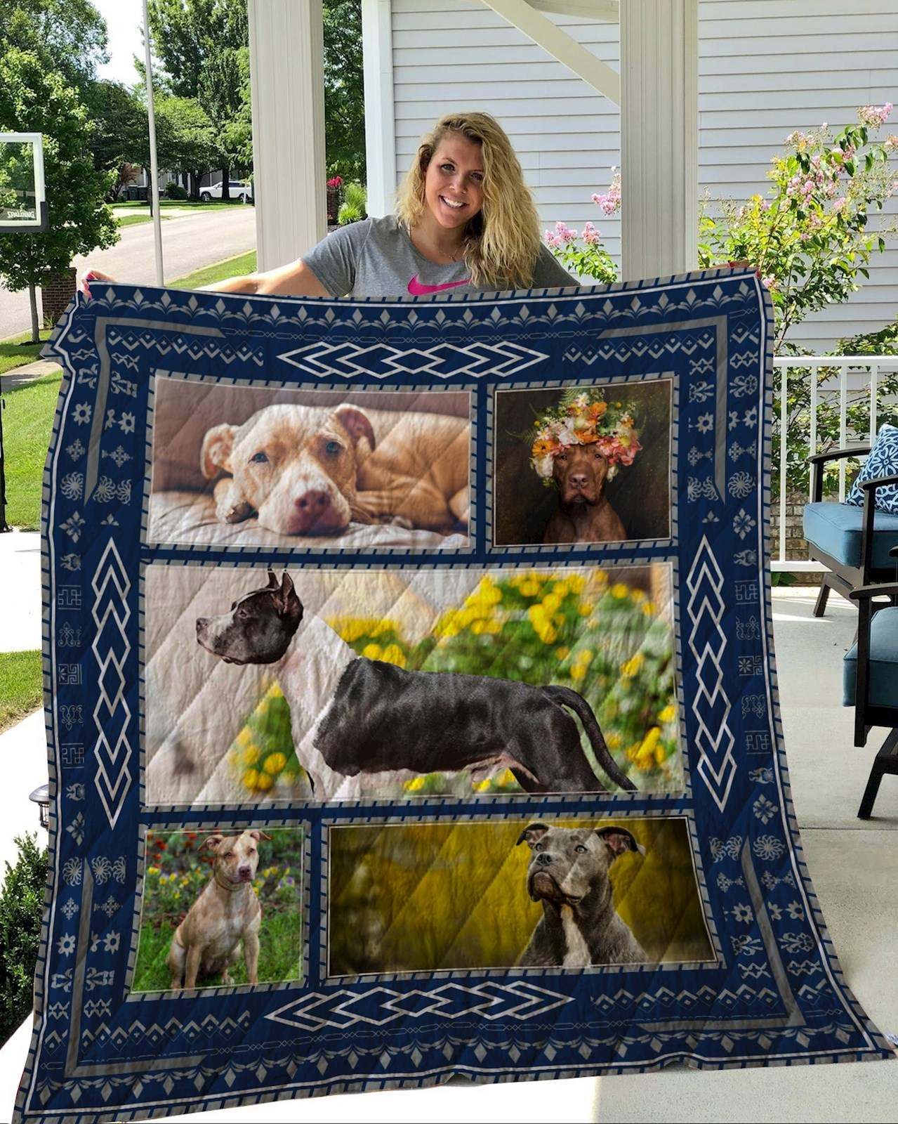 American Pit Bull Terrier Quilt Blanket DHC2911232VT