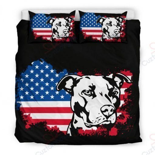 American Pit Flag Printed Bedding Set