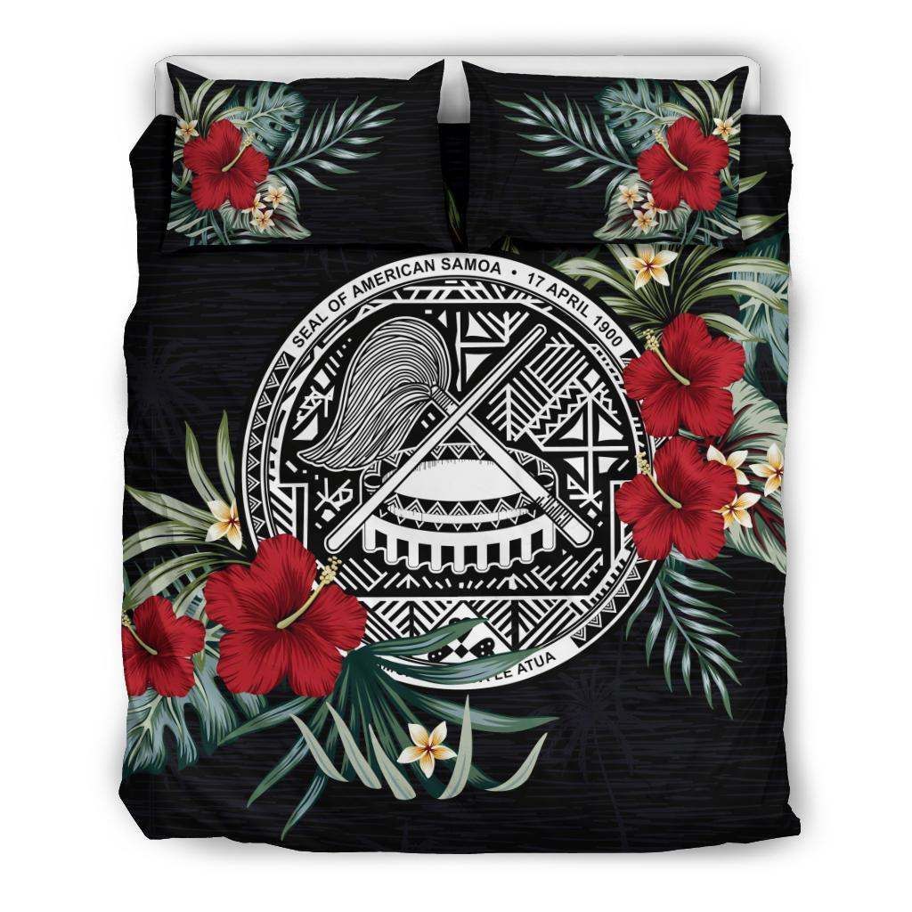 American Samoa Hibiscus Coat Of Arms Bedding Set