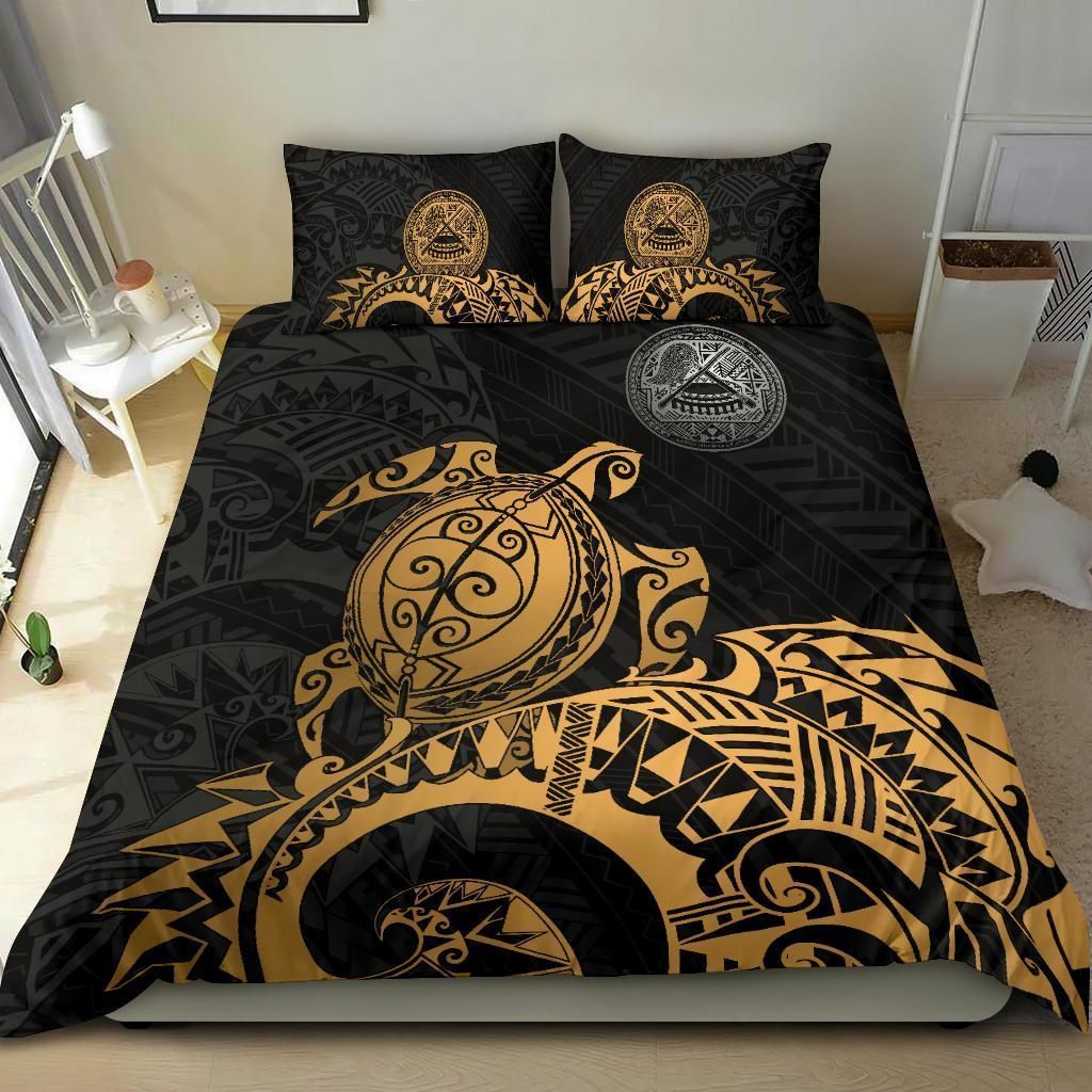 American Samoa Polynesian Turtle Golden Bedding Set