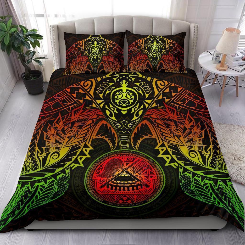 American Samoa Reggae Turtle Manta Ray Bedding Set