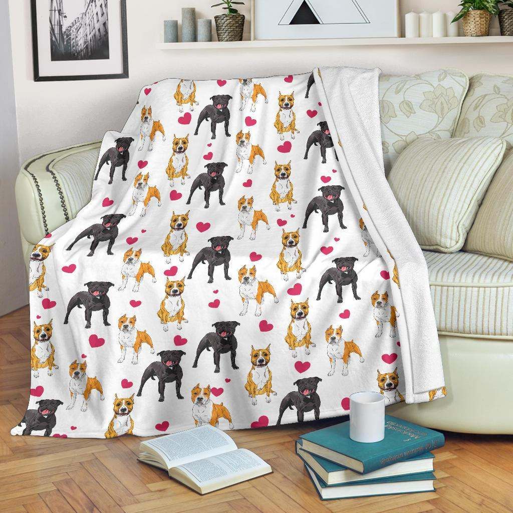 American Staffordshire Terrier Heart Blanket