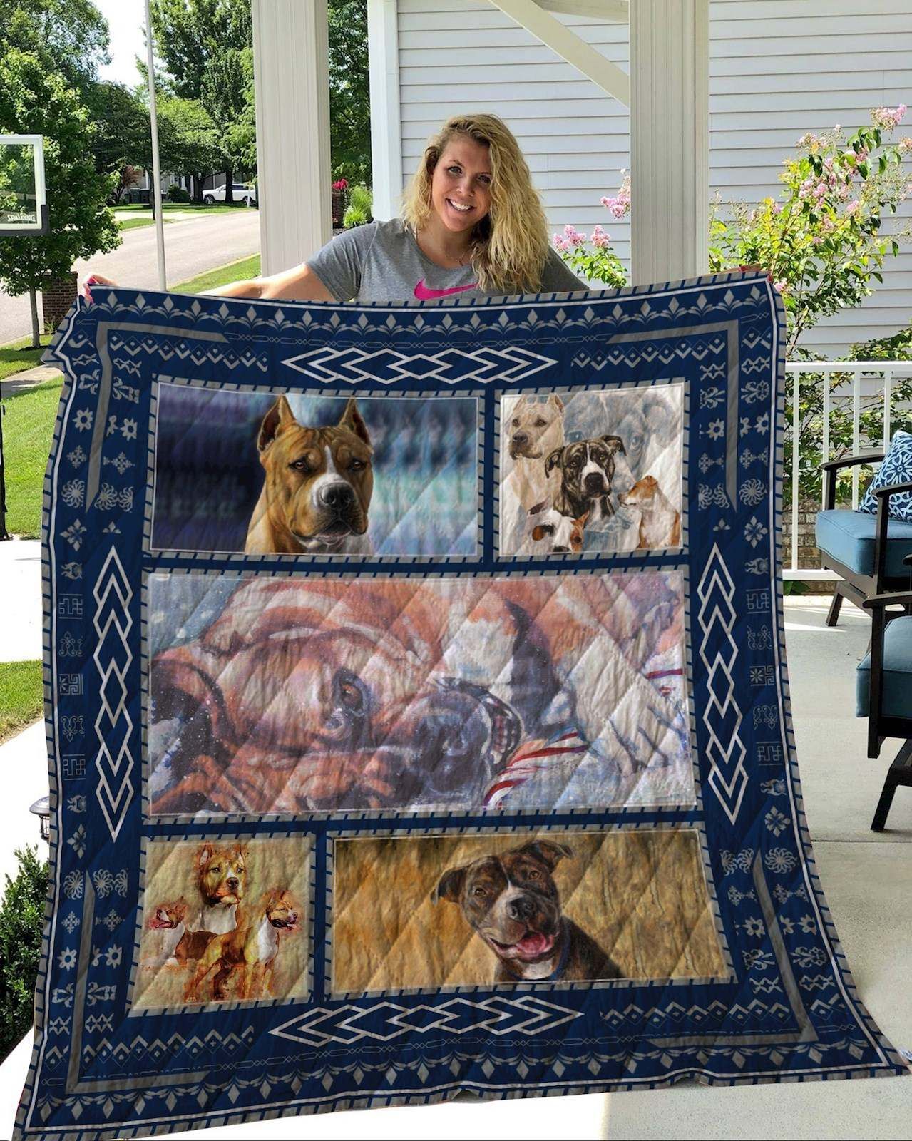 American Staffordshire Terrier Quilt Blanket DHC2911233VT