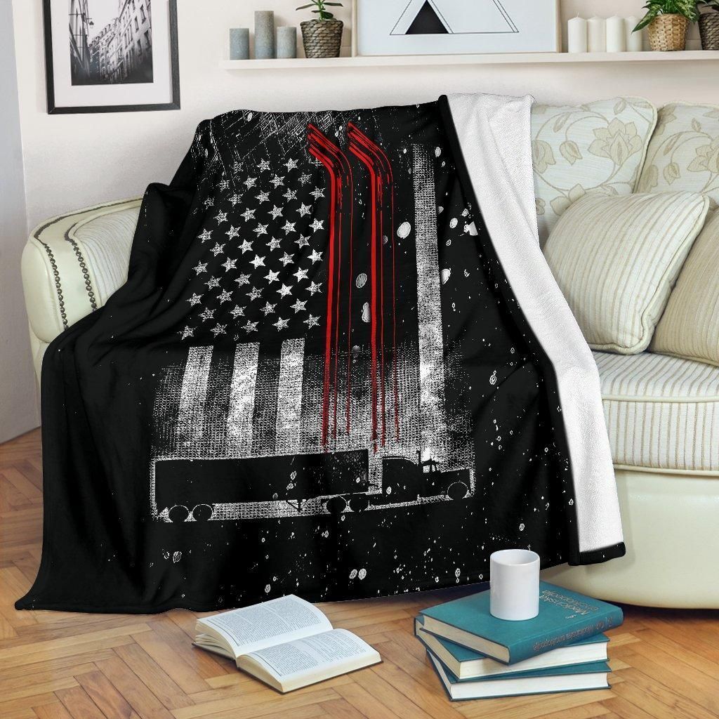 American Trucker Sherpa Fleece Blanket