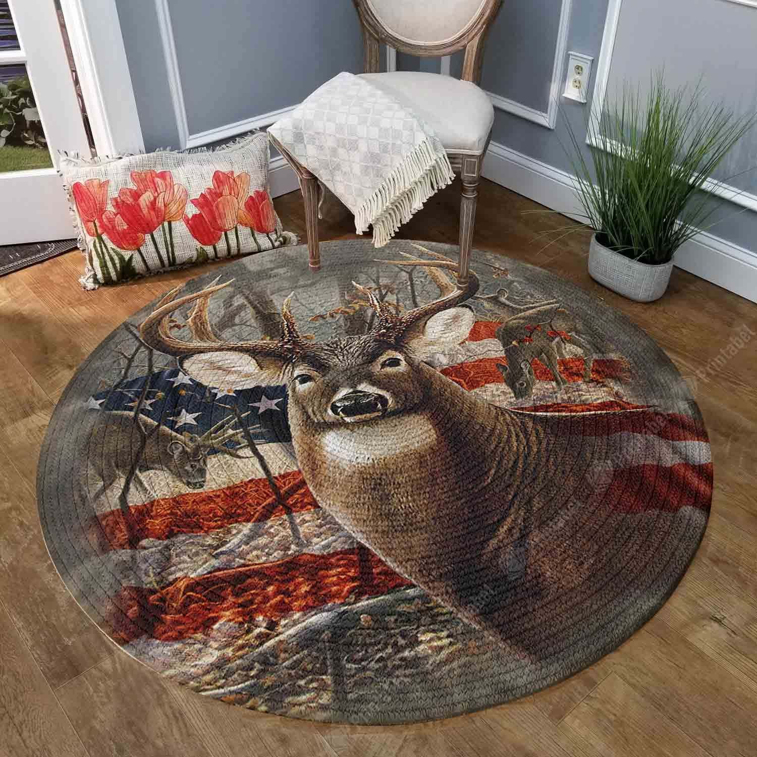 American Whitetail Round Carpet