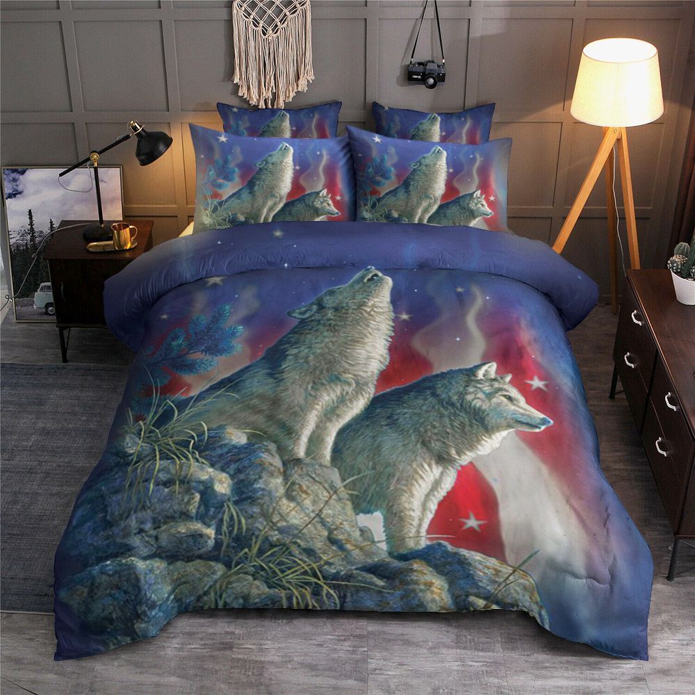 American Wolf Bedding Set