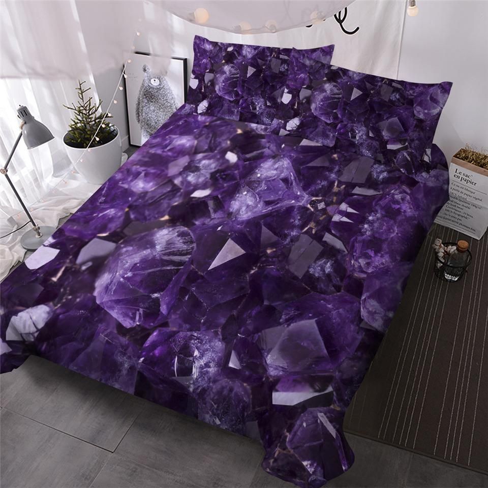 Amethyst Crystals Bedding Set