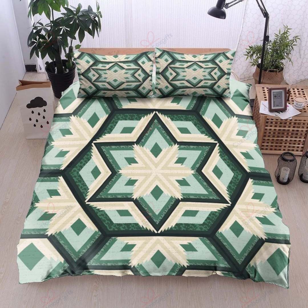 Amish Star Shine Printed Bedding Set