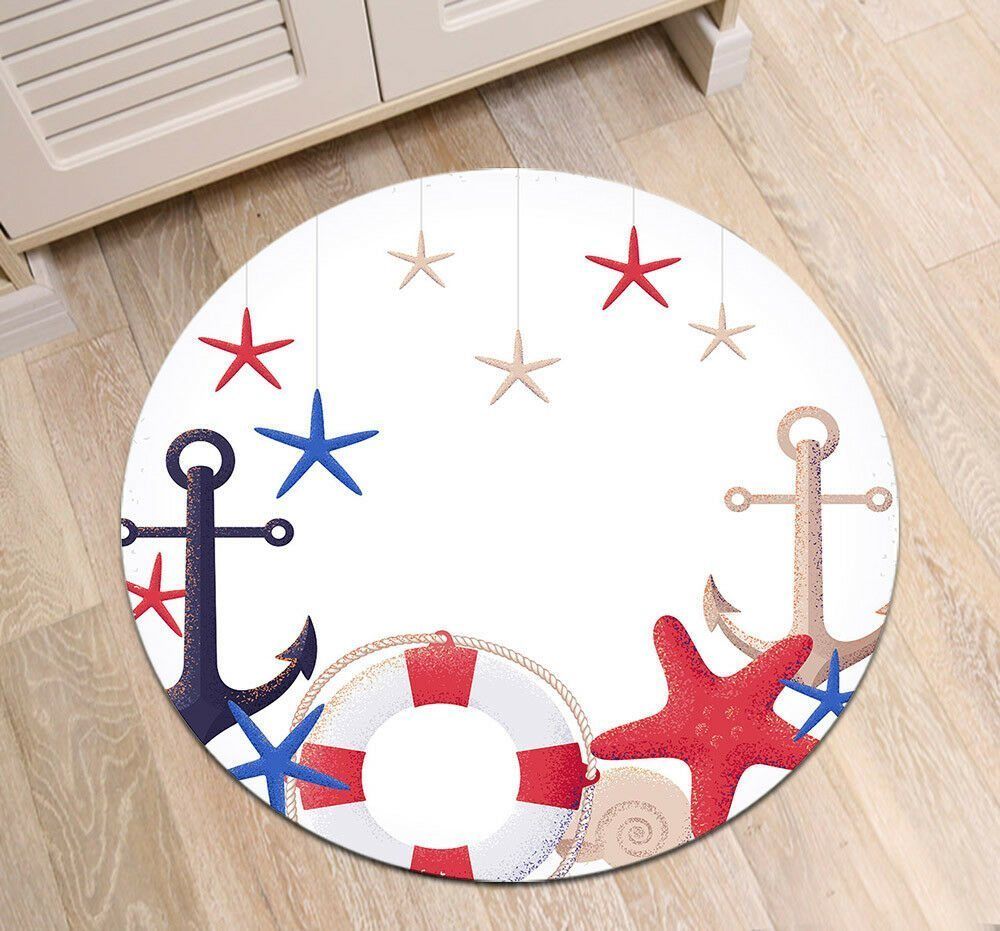 Anchor Sea Round Carpet