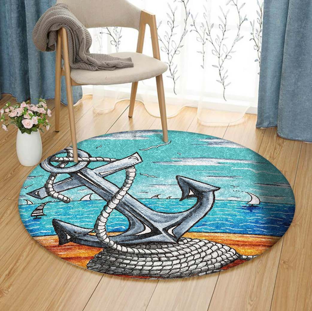 Anchor Round Carpet