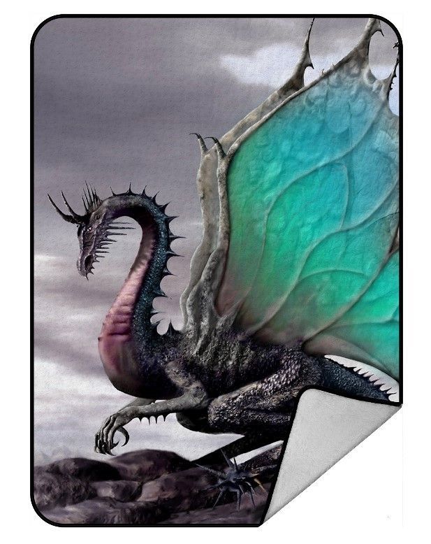 Ancient Dragon Sherpa Fleece Blanket